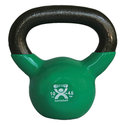 Kettlebell Vinyl Coated Weight Green 10lb 9 Diameter