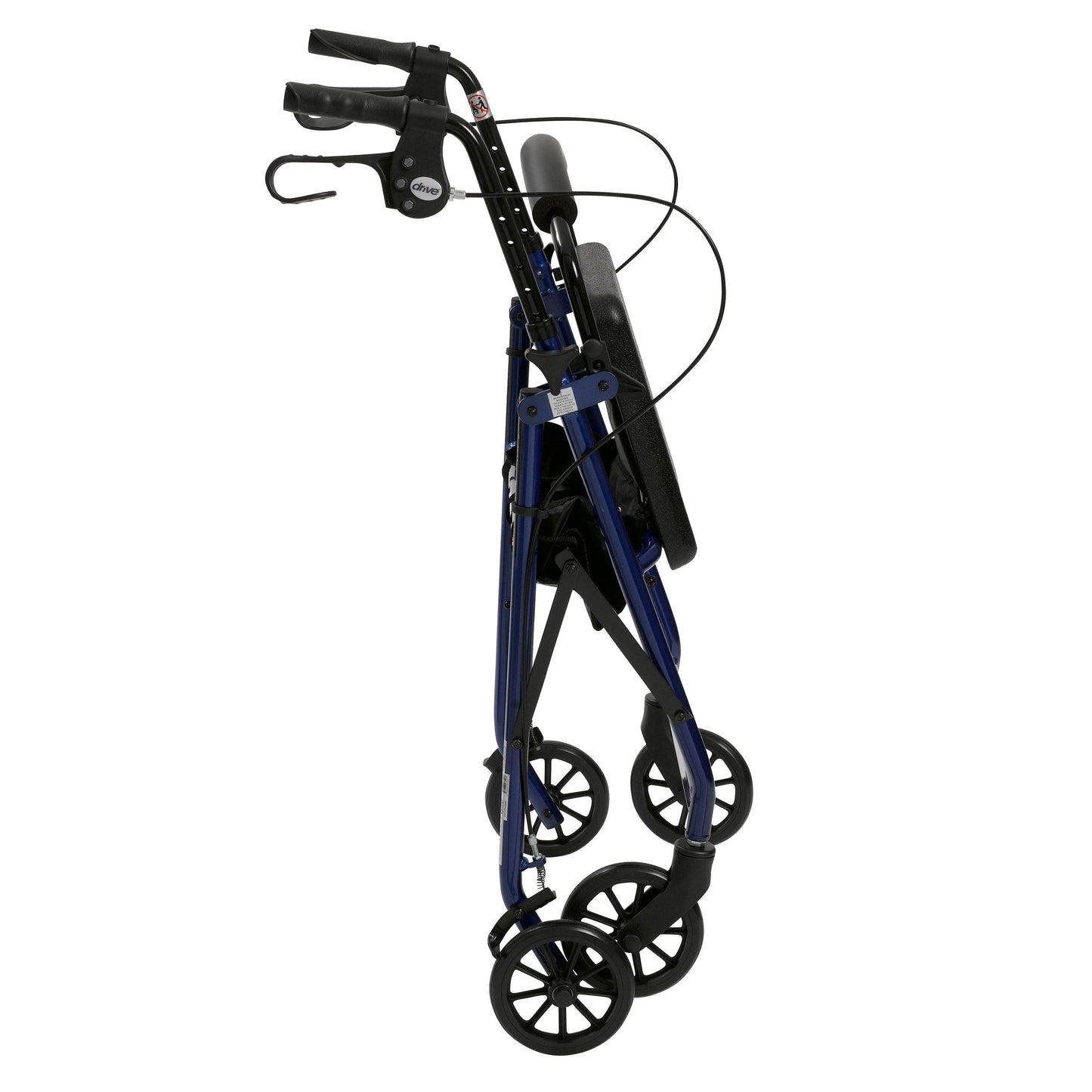 Rollator 4-Wheel with Pouch & Padded Seat Blue - Drive