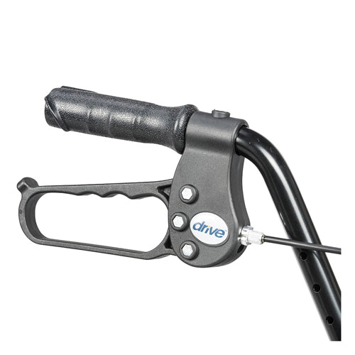 4 Wheel Steel Rollator w/7ª Casters & Basket-Loop-Red