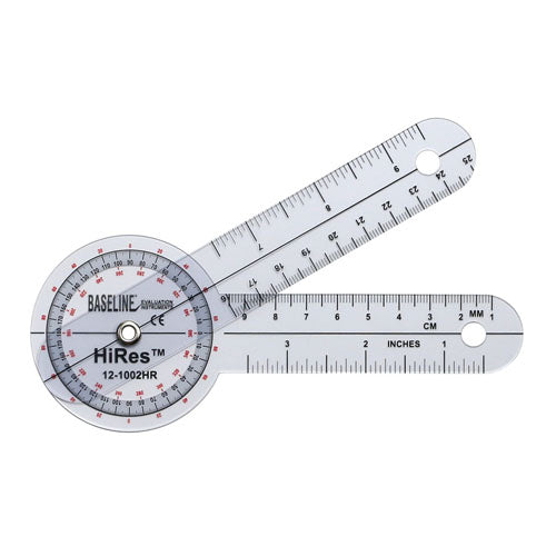 Baseline HiRes Goniometer 6 Plastic 360 Degree