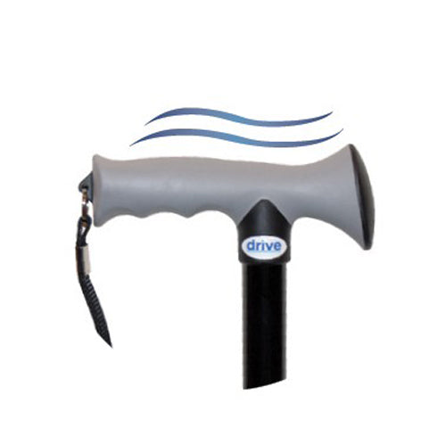 Folding Cane Alum w/Gel Grip Red Crackle