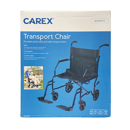 Transport Chair 19 Steel Metallic Blue Folding
