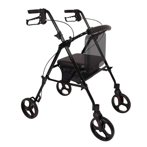 Rollator Aluminum Height Adjustable Black