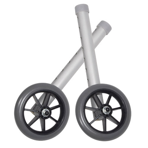 Walker Wheels 5 Fixed With Rear Glide Caps (pair)