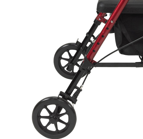 Rollator Aluminum w/Adj. Seat Height Red