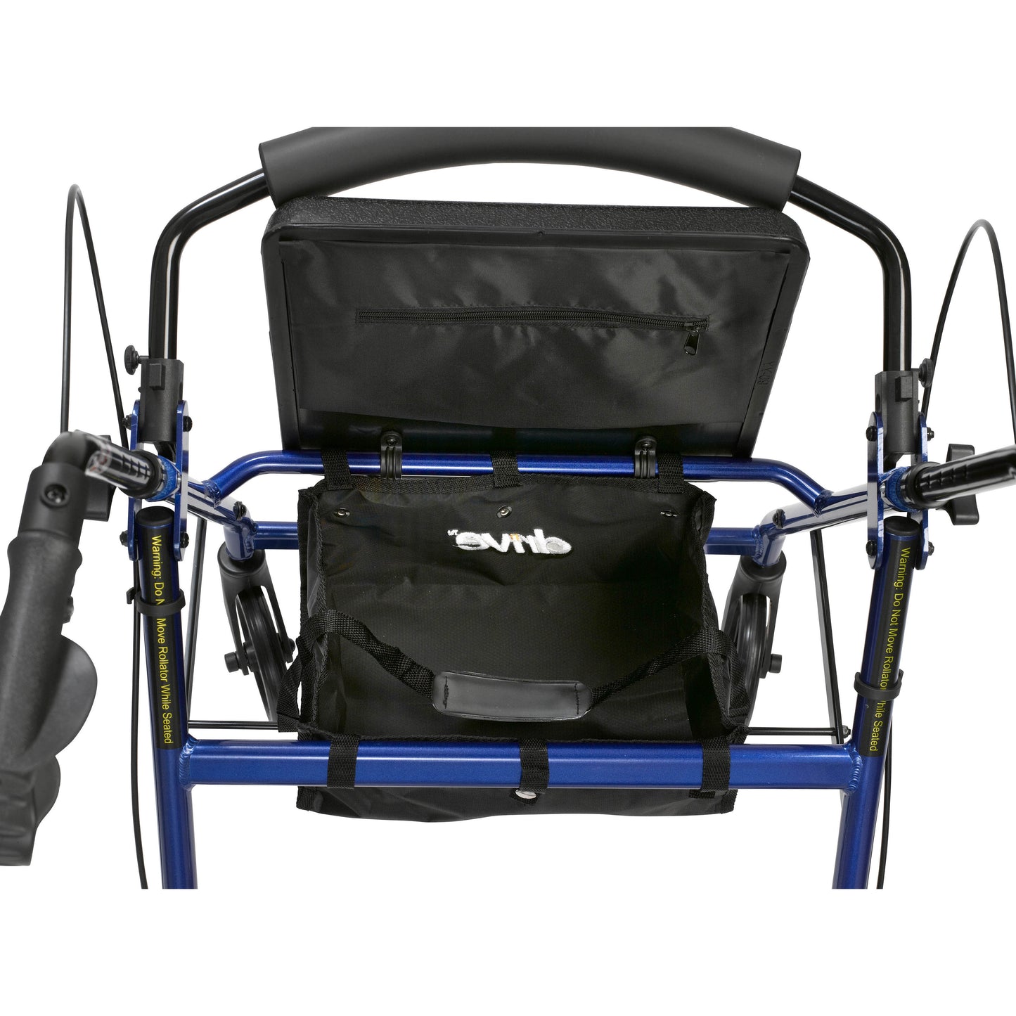 Rollator 4-Wheel with Pouch & Padded Seat Blue - Drive