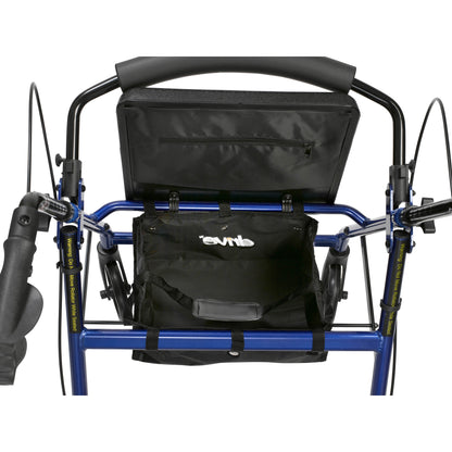 Rollator 4-Wheel with Pouch & Padded Seat Blue - Drive