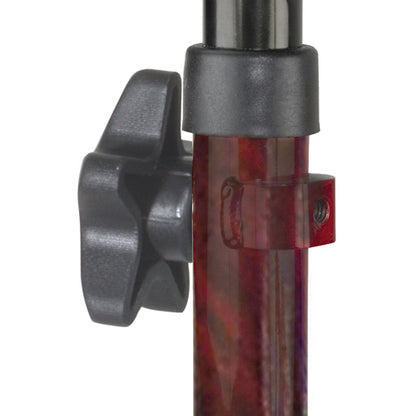 Rollator 3-Wheeled w/Pouch & Basket Loop Brake -Flame Red