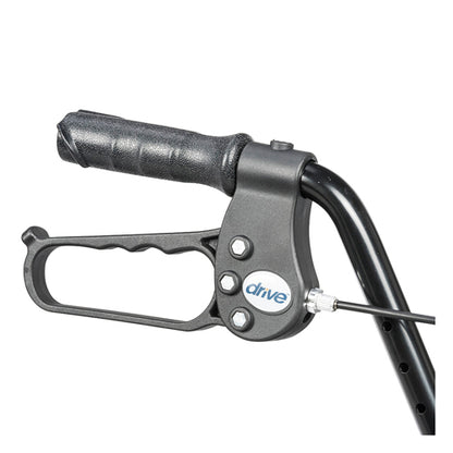 4 Wheel Steel Rollator w/7ª Casters & Basket-Loop-Red