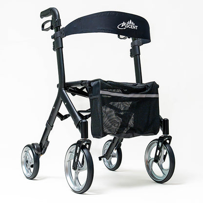 Ascent Euro-Style Rollator Textured Black