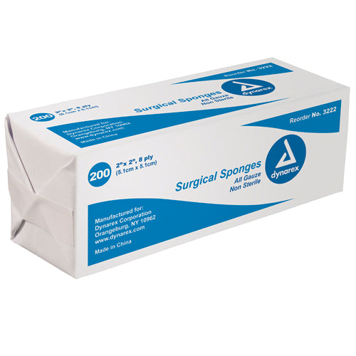 Gauze Sponges Non-Sterile Bulk 4 X 4 -12ply Bag/200