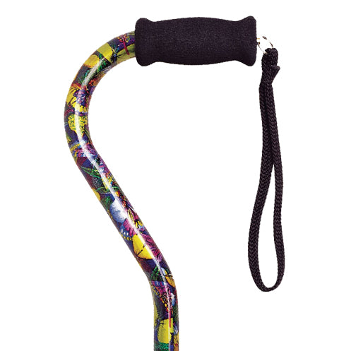 Offset Handle Aluminum Cane Color Butterfly (Each)