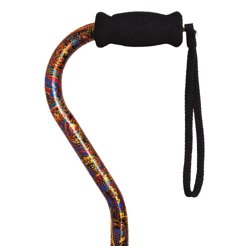 Offset Handle Aluminum Cane Color Paisley (Each)