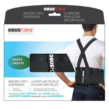 Back Belt-Unisex Medium/Large Black Obusforme