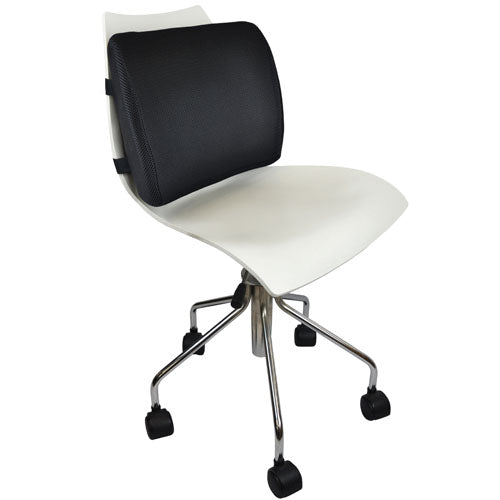 Lumbar Cushion w/Straps Black Memory Foam - Blue Jay