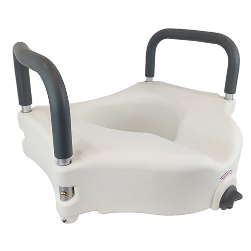 Raised Toilet Seat with Lock & Arms Blue Jay Retail Each