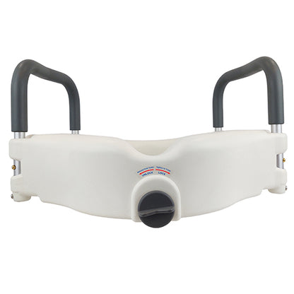 Raised Toilet Seat with Lock & Arms Blue Jay Retail Each