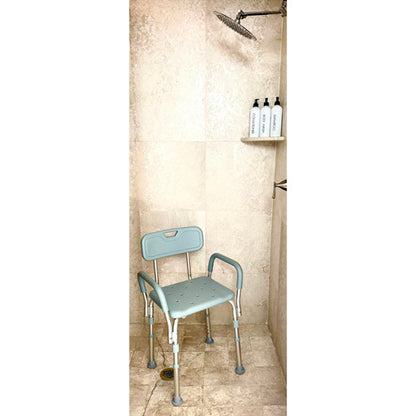 Bathroom Perfect Shower Chair with Back & Padded Arms Cs/2