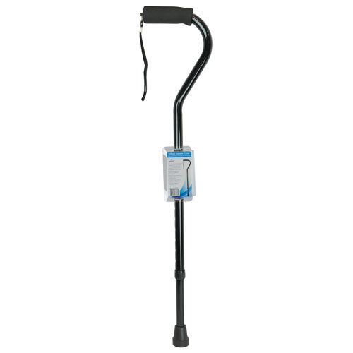 Cane Soft Foam Offset Handle Blue Jay Black with Strap