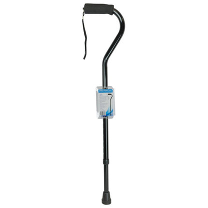 Cane Soft Foam Offset Handle Blue Jay Black with Strap