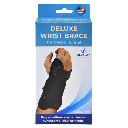 Blue Jay Dlx Wrist Brace Black for Carpal Tunnel Right Sm/Md