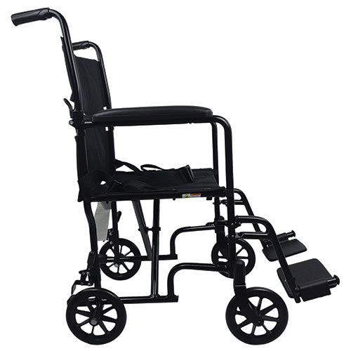 ROLL WITH ME 19 Aluminum Transport Wheelchair Red