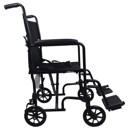 ROLL WITH ME 19 Aluminum Transport Wheelchair Blue