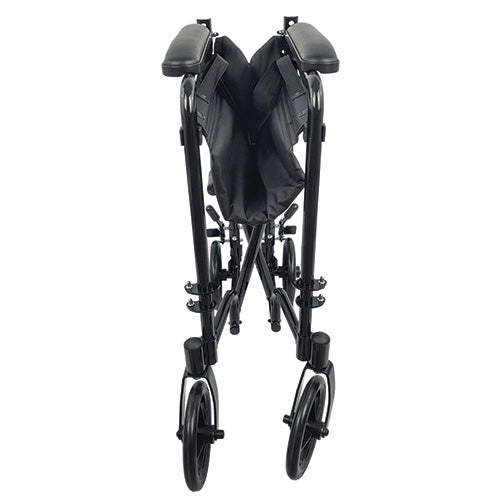 ROLL WITH ME 19 Aluminum Transport Wheelchair Black