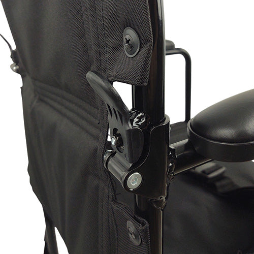 ROLL WITH ME 19 Aluminum Transport Wheelchair Black