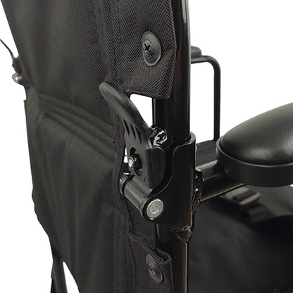 ROLL WITH ME 19 Aluminum Transport Wheelchair Black