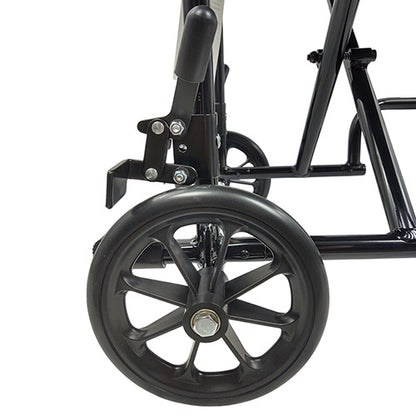 ROLL WITH ME 19 Aluminum Transport Wheelchair Black