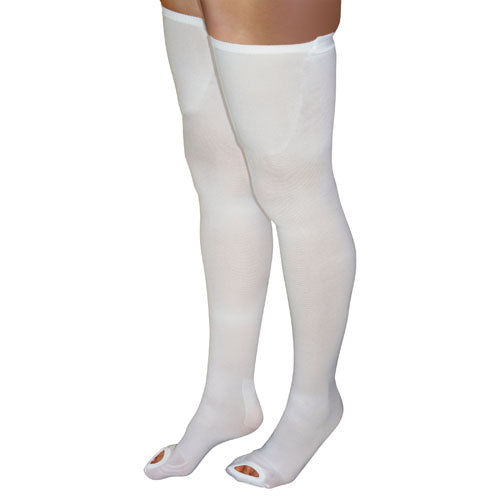 Anti-Embolism Stockings Md/Lng 15-20mmHg Thigh Hi Insp. Toe
