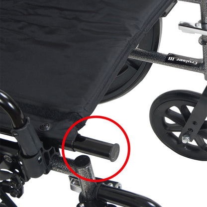 K3 Wheelchair Ltwt 20 wDDA & S/A Footrests Cruiser III
