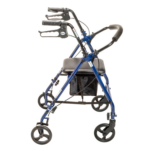 Rollator Steel Blue w/6 Whls Knocked-Down
