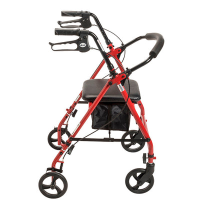 Rollator Steel Red w/6 Whls Knocked-Down