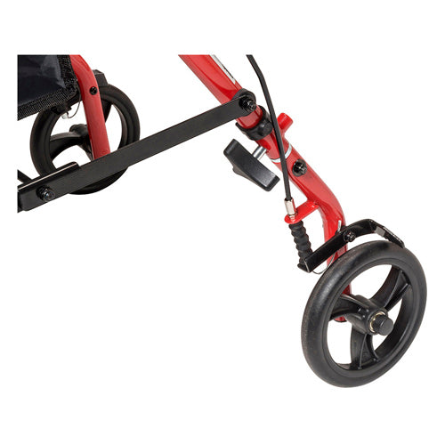 Rollator Steel Red w/6 Whls Knocked-Down