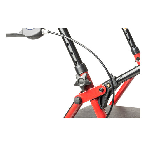Rollator Steel Red w/6 Whls Knocked-Down