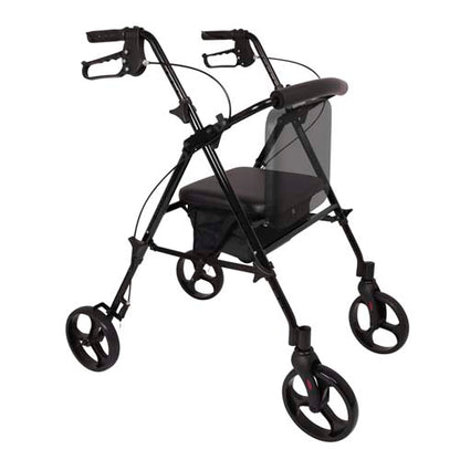 Rollator Aluminum Height Adjustable Black