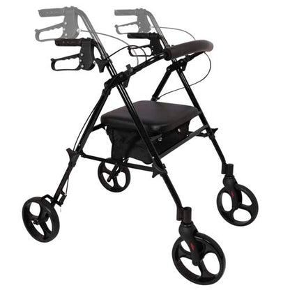 Rollator Aluminum Height Adjustable Black