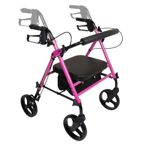 Rollator Aluminum Height Adjustable Pink