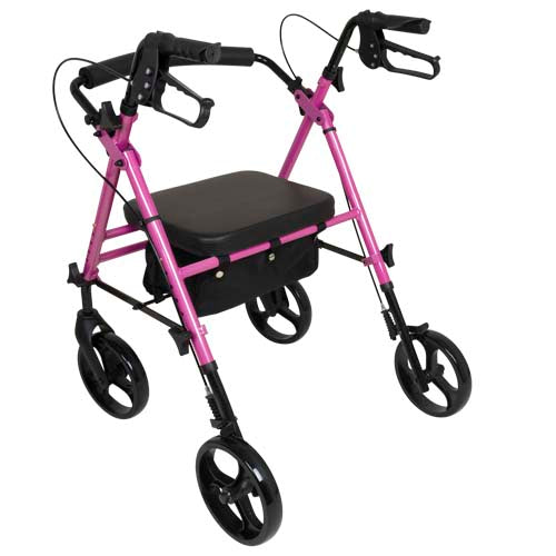 Rollator Aluminum Height Adjustable Pink