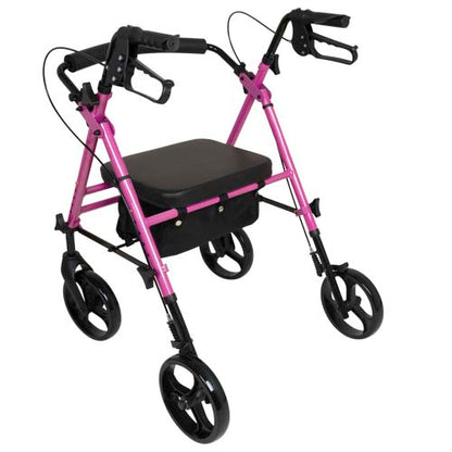 Rollator Aluminum Height Adjustable Pink