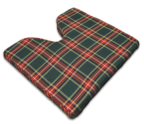 Coccyx Wheelchair Cushion Foam Plaid 16 x 18 x 2