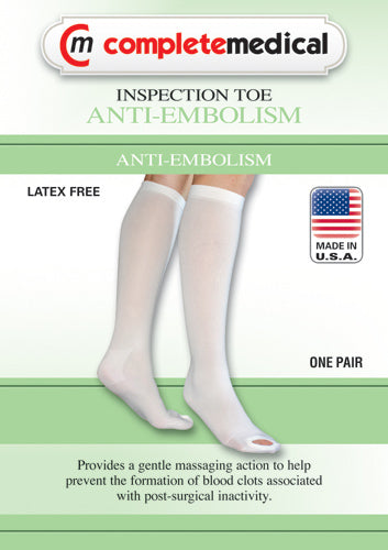 Anti-Embolism Stockings Xl/Lng 15-20mmHg Below Knee Insp Toe