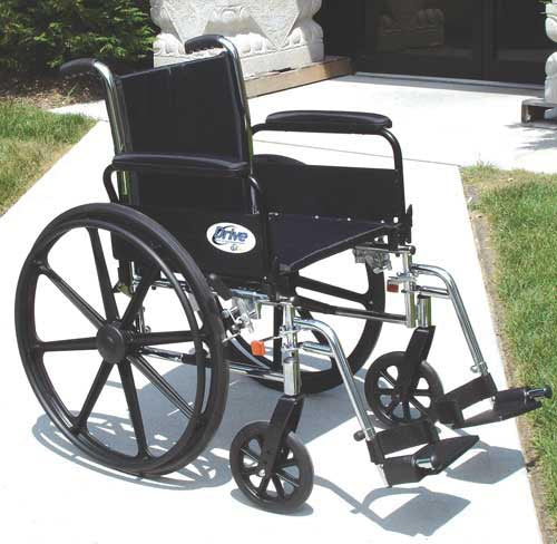 K3 Wheelchair Ltwt 16 w/DDA & S/A Footrests Cruiser III